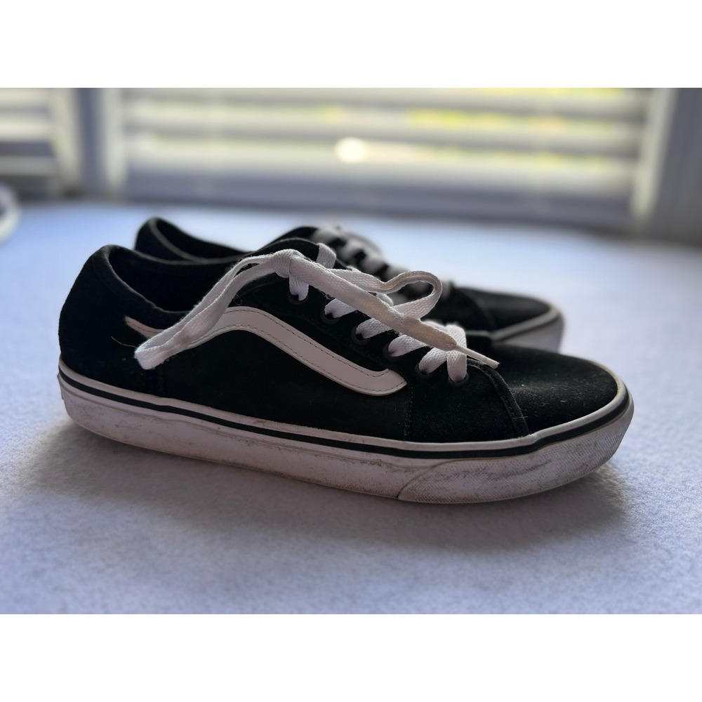 Vans Filmore Decon Mens 8 Black White Low Top Suede Skate Shoes